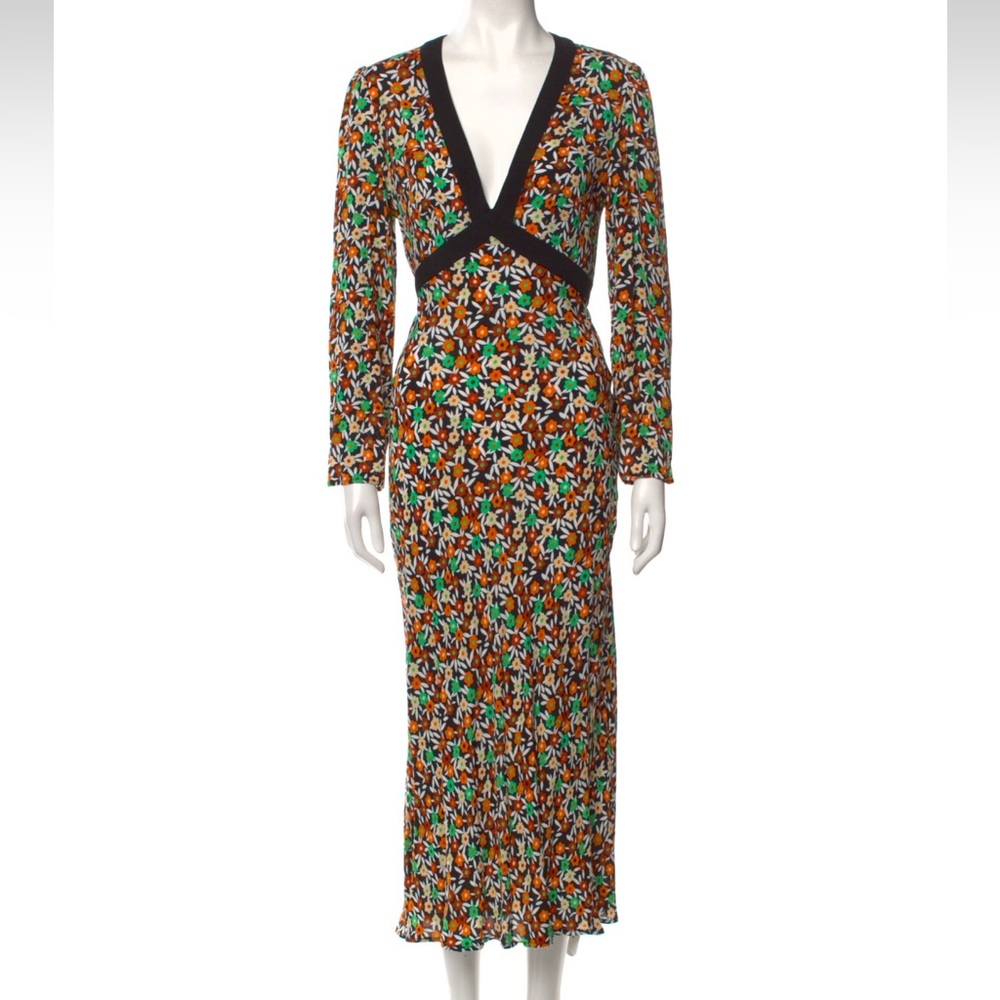 RIXO Tania Midi Floral Dress
